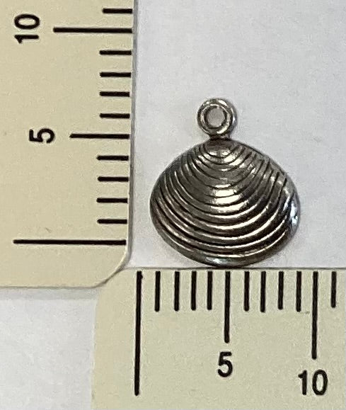 Antique Silver Clam Shell Charm by By Jupiter
