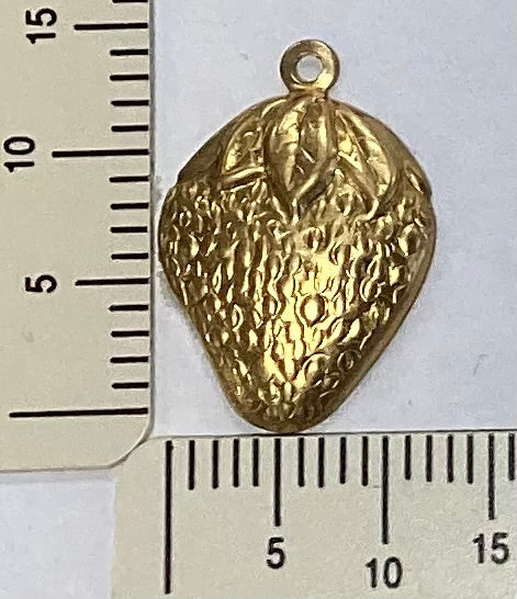 Brass Strawberry Charm by By Jupiter