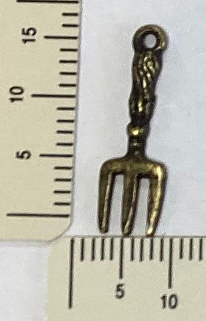 Antique Gold Hand Rake Charm by By Jupiter