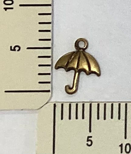 Antique Gold Umbrella Charm by By Jupiter