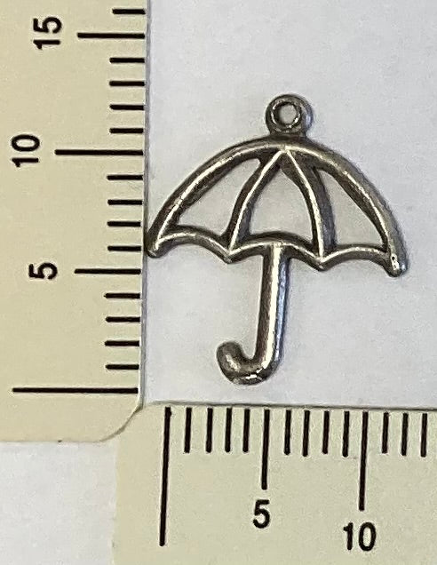 Antique Silver Umbrella Charm by By Jupiter