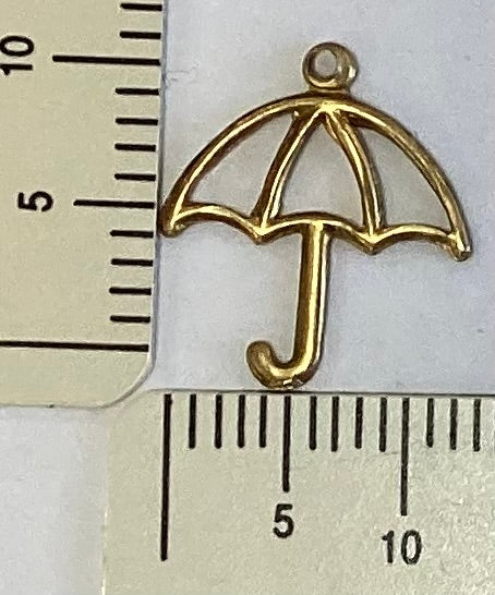 Brass Umbrella Charm by By Jupiter