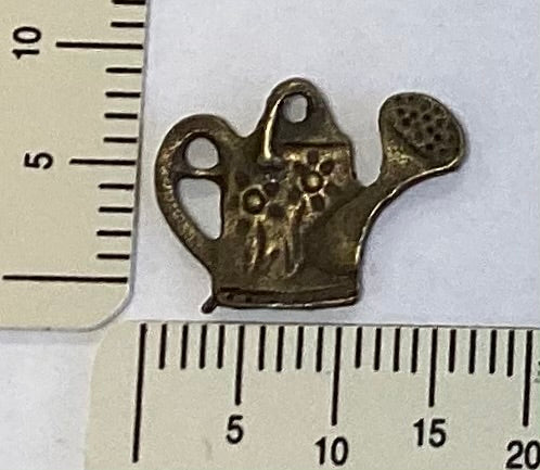 Antique Gold Watering Can Charm by By Jupiter