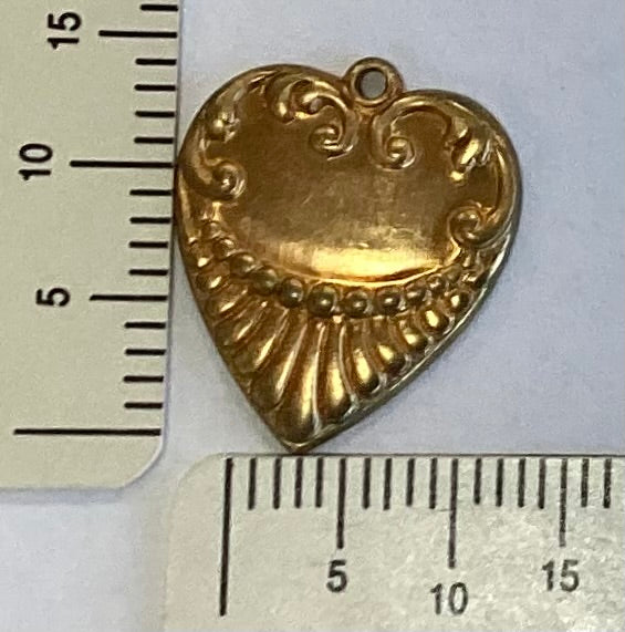 Brass Heart Charm by By Jupiter