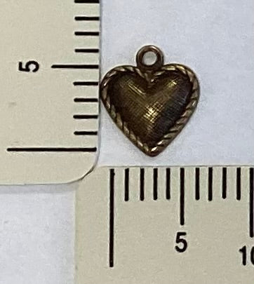 Antique Gold Heart Charm by By Jupiter