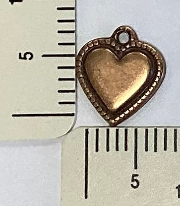 Antique Gold Heart Charm by By Jupiter