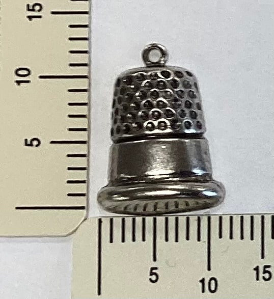 Antique Silver Thimble Charm by By Jupiter