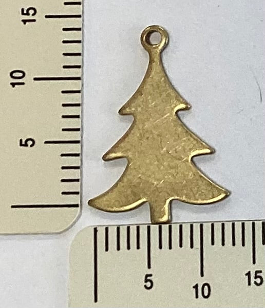 Large Brass Christmas Tree Charm by By Jupiter