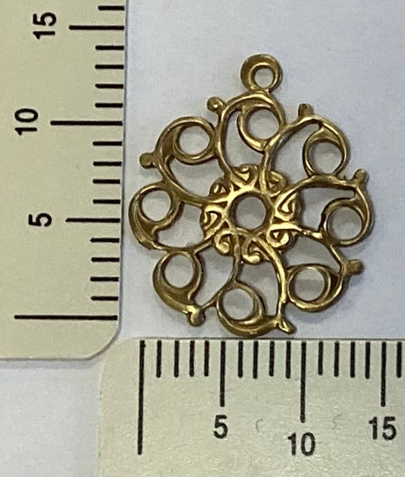 Brass Filigree Charm by Creative Beginnings