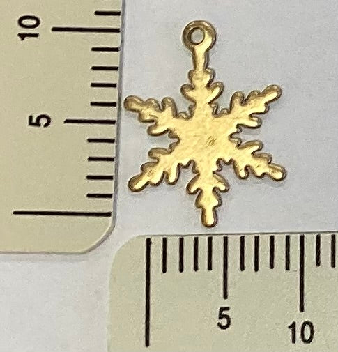 Brass Snowflake Charm by By Jupiter