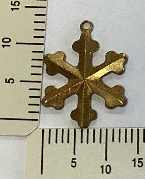 Brass Snowflake Charm by By Jupiter