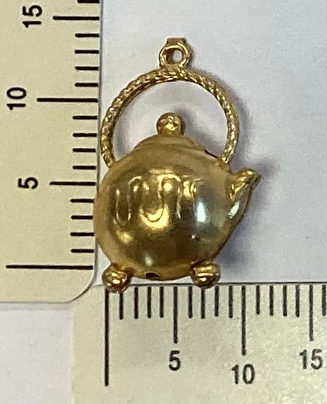 Brass Tea Pot Charm by By Jupiter