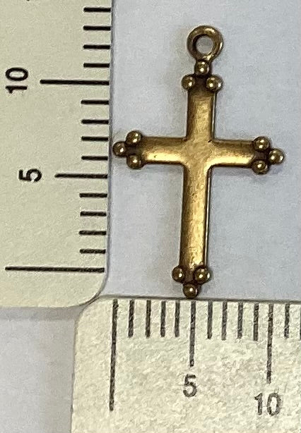 Antique Gold Cross Charm by By Jupiter