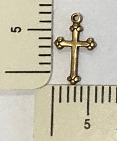 Antique Gold Cross Charm by By Jupiter