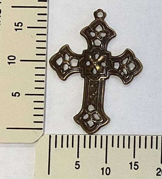 Antique Gold Cross Charm by By Jupiter