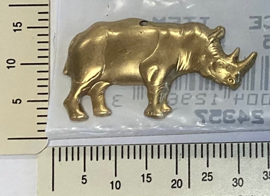 Brass Rhino Charm by Creative Beginnings