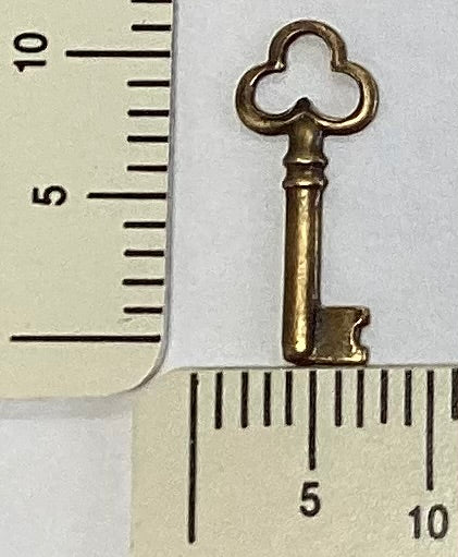 Antique Gold Skeleton Key Charm by By Jupiter