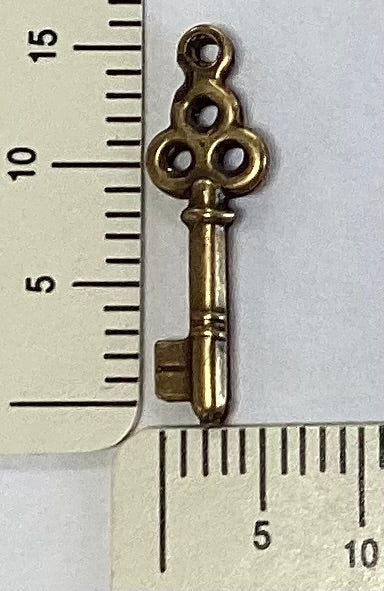 Antique Gold Skeleton Key Charm by By Jupiter