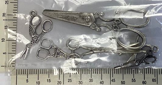 Pack of 6 Scissor Charms