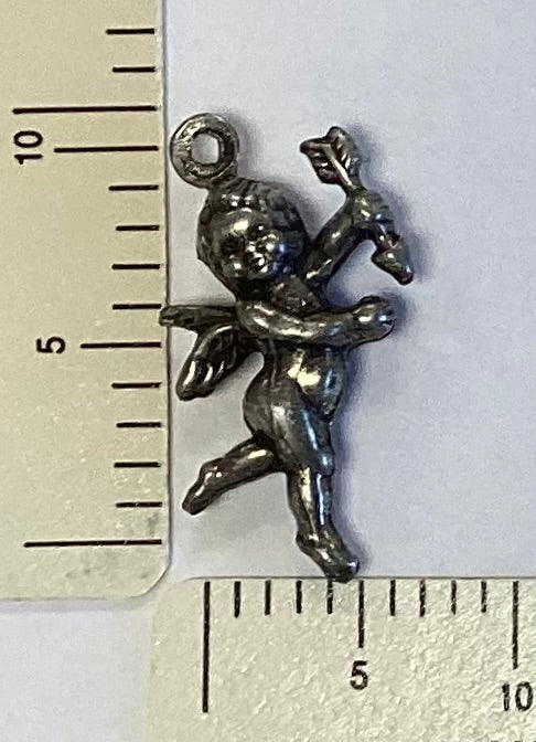 Large Antique Silver Cupid Charm by By Jupiter
