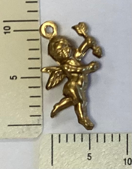 Large Brass Cupid Charm by By Jupiter