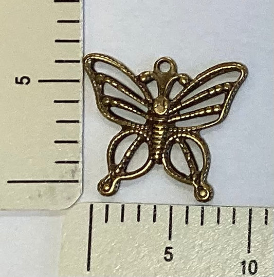 Antique Gold Butterfly Charm by By Jupiter