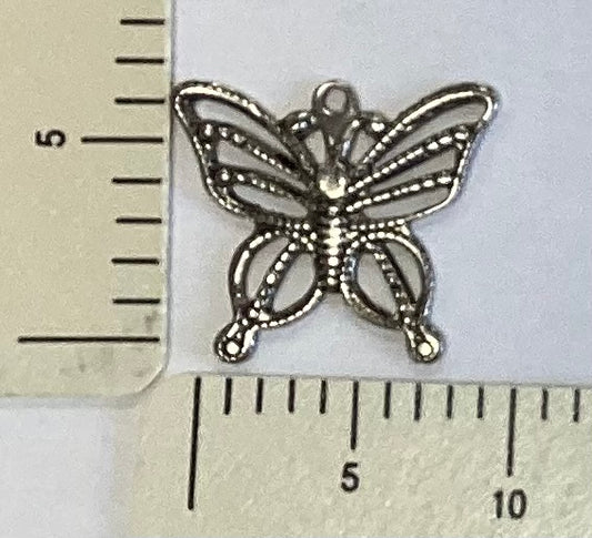 Antique Silver Butterfly Charm by By Jupiter