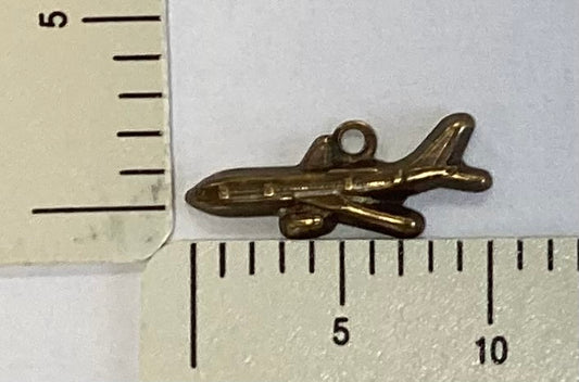Antique Gold Airplane Charm by By Jupiter