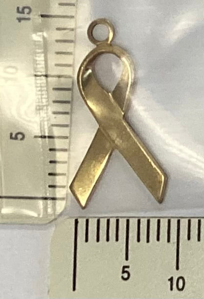 Brass Ribbon Charm by By Jupiter