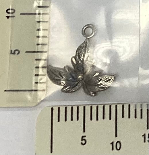 Antique Silver Leaf Charm by By Jupiter