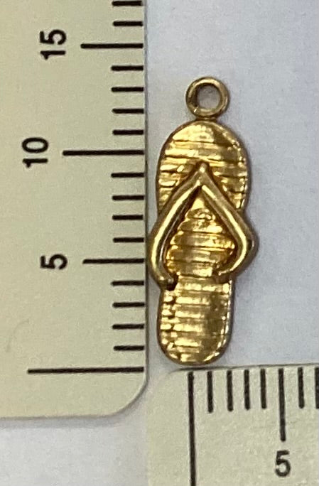 Brass Flip Flop Charm