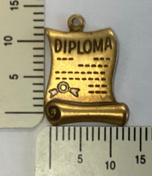 Antique Gold Diploma Charm by By Jupiter