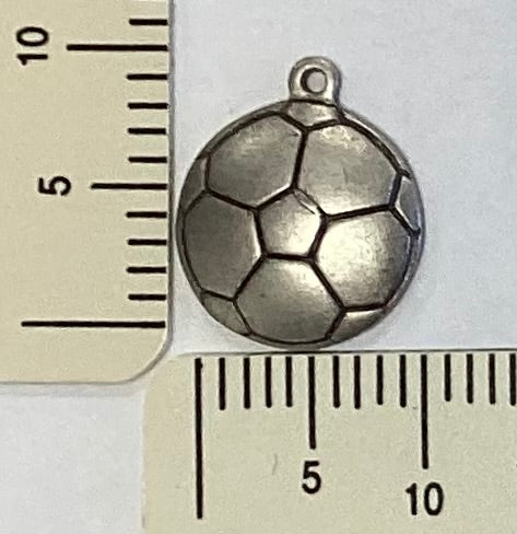 Antique Silver Soccer Ball Charm by By Jupiter