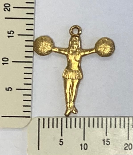 Brass Cheerleader Charm by By Jupiter