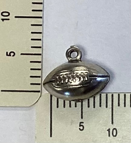 Antique Silver Football Charm by By Jupiter