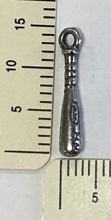 Antique Silver Baseball Bat Charm by By Jupiter