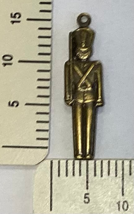 Antique Gold Toy Solider Charm by By Jupiter