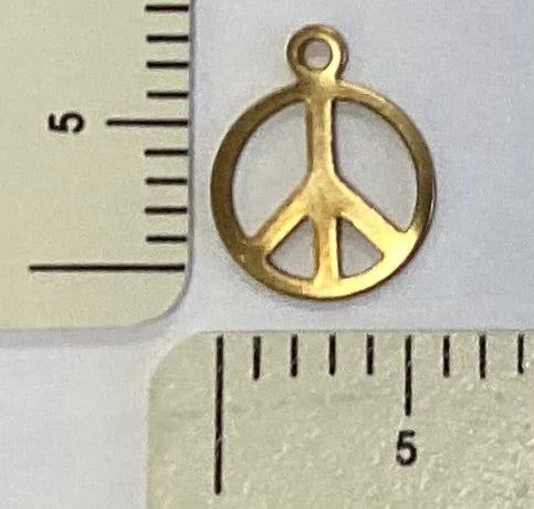 Brass Peace Sign Charm by By Jupiter