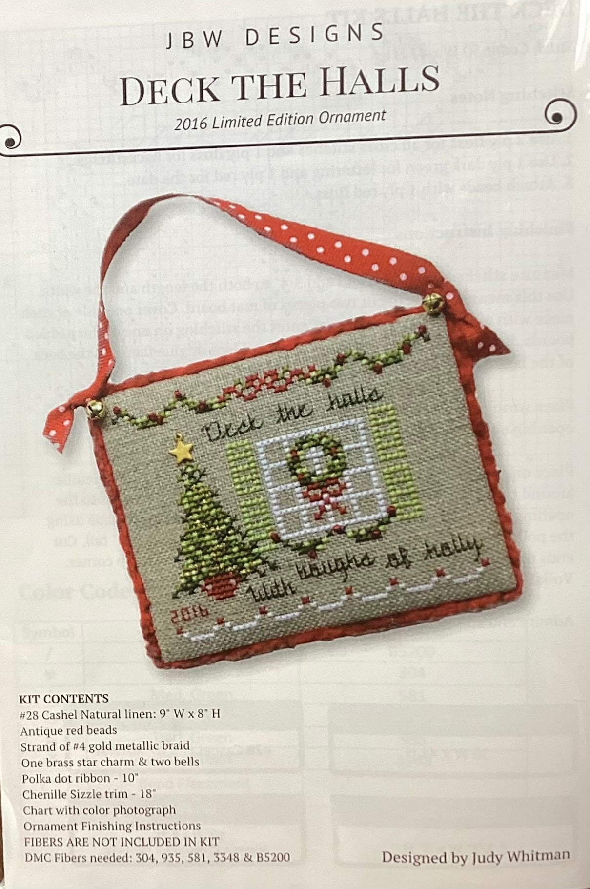 Deck the Halls 2016 Limited Edition Ornament Kit by JBW Designs