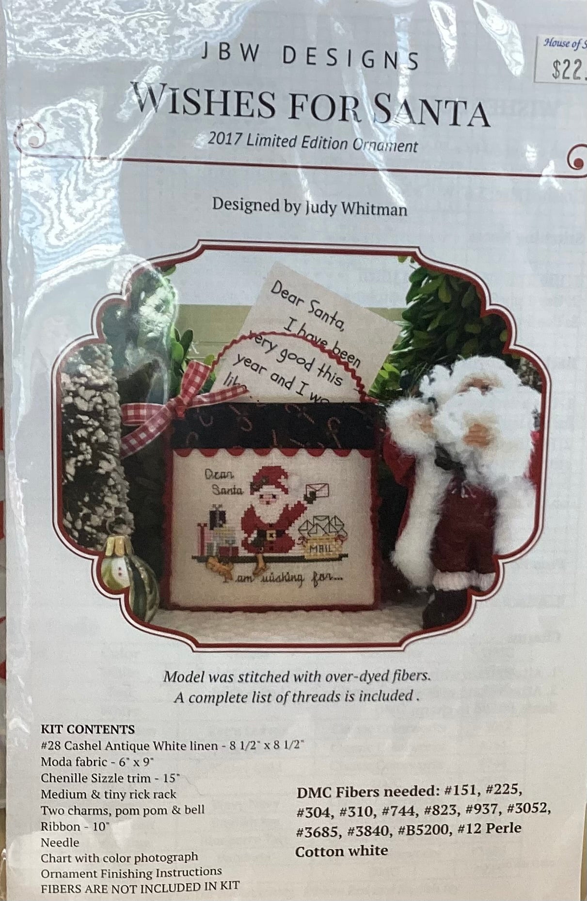 Wishes for Santa 2017 Limited Edition Ornament Kit by JBW Designs