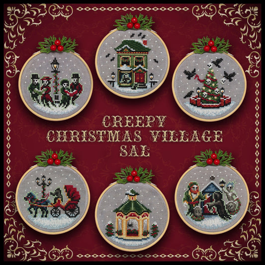 Creepy Christmas Village Ornament Set by LoLa Crow