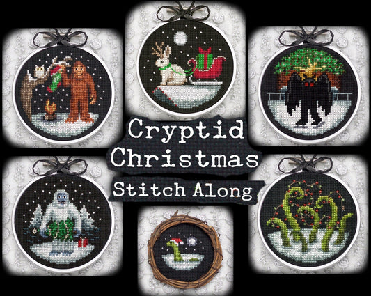 Cryptid Christmas Six Ornament Set by LoLa Crow