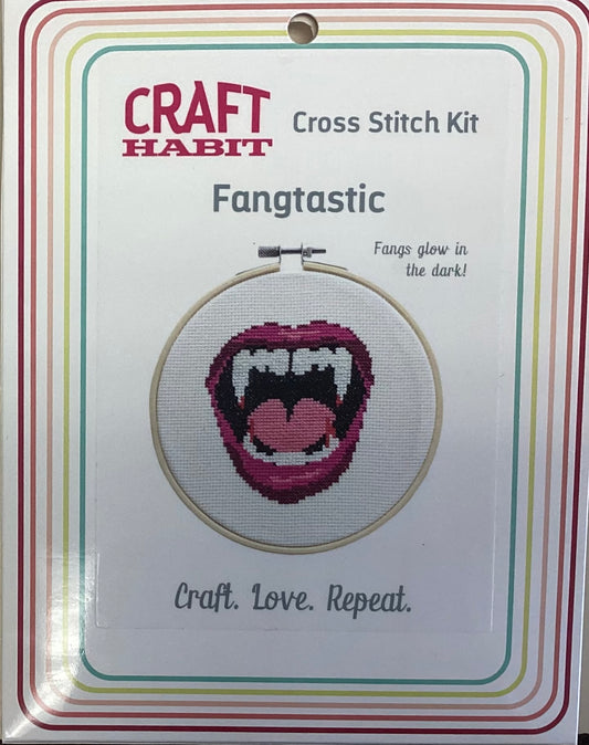 Fangtastic Cross Stitch Kit by Craft Habit