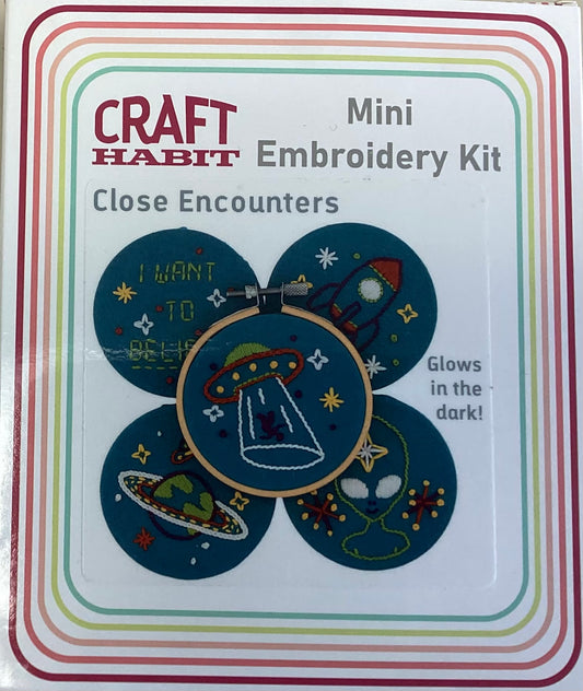 Close Encounters Mini Embroidery Kit by Craft Habit