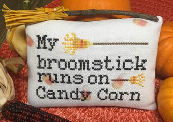 Candy Corn Broom by Needle Bling Designs