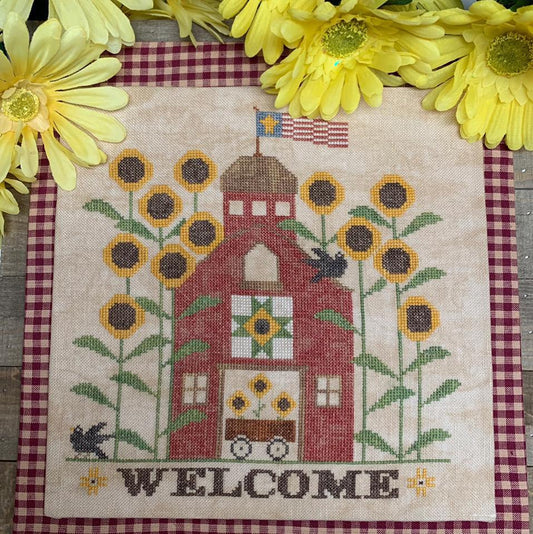 Sunflower Barn by Needle Bling Designs