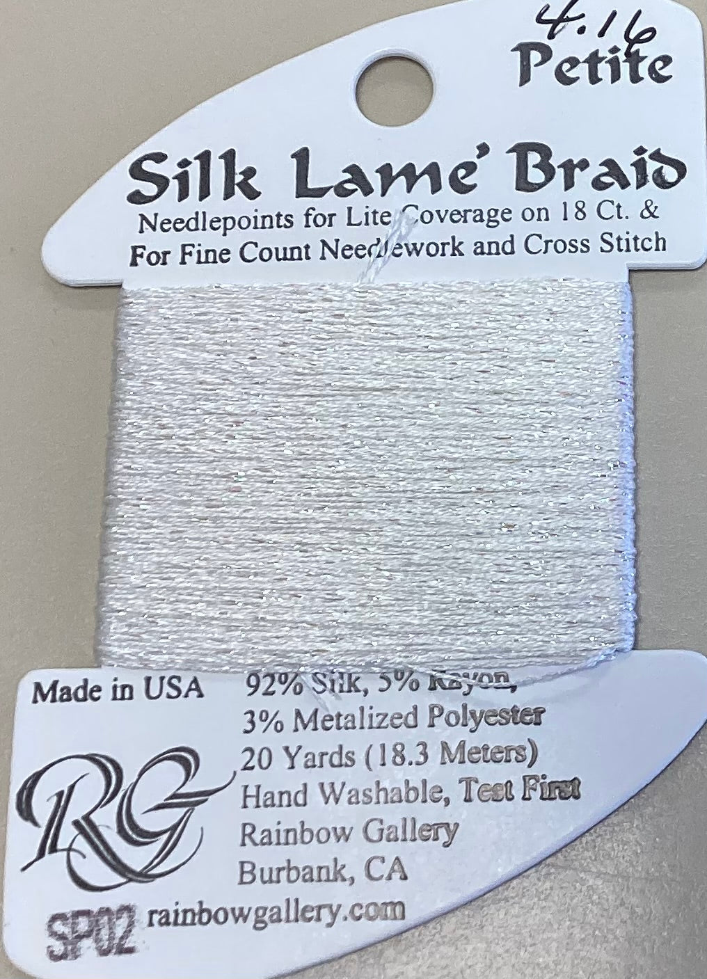 Rainbow Gallery: Petite Silk Lame’ Braid