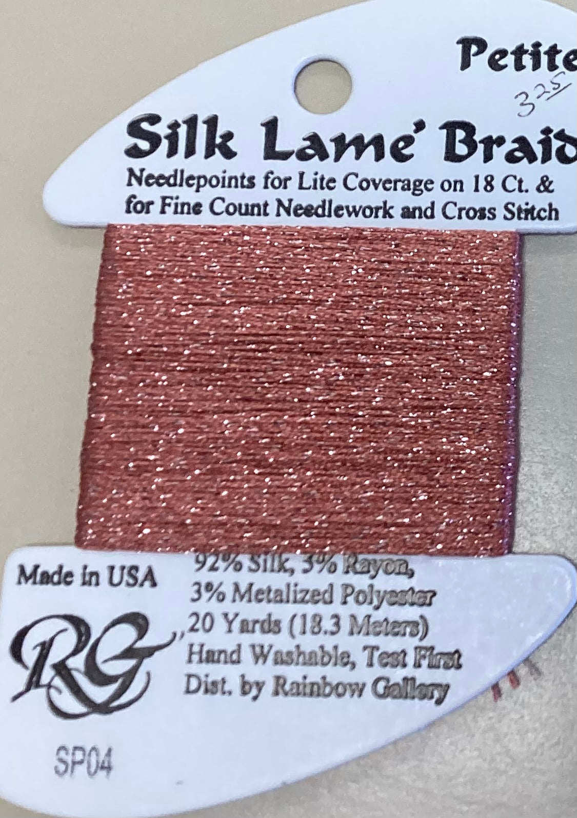Rainbow Gallery: Petite Silk Lame’ Braid