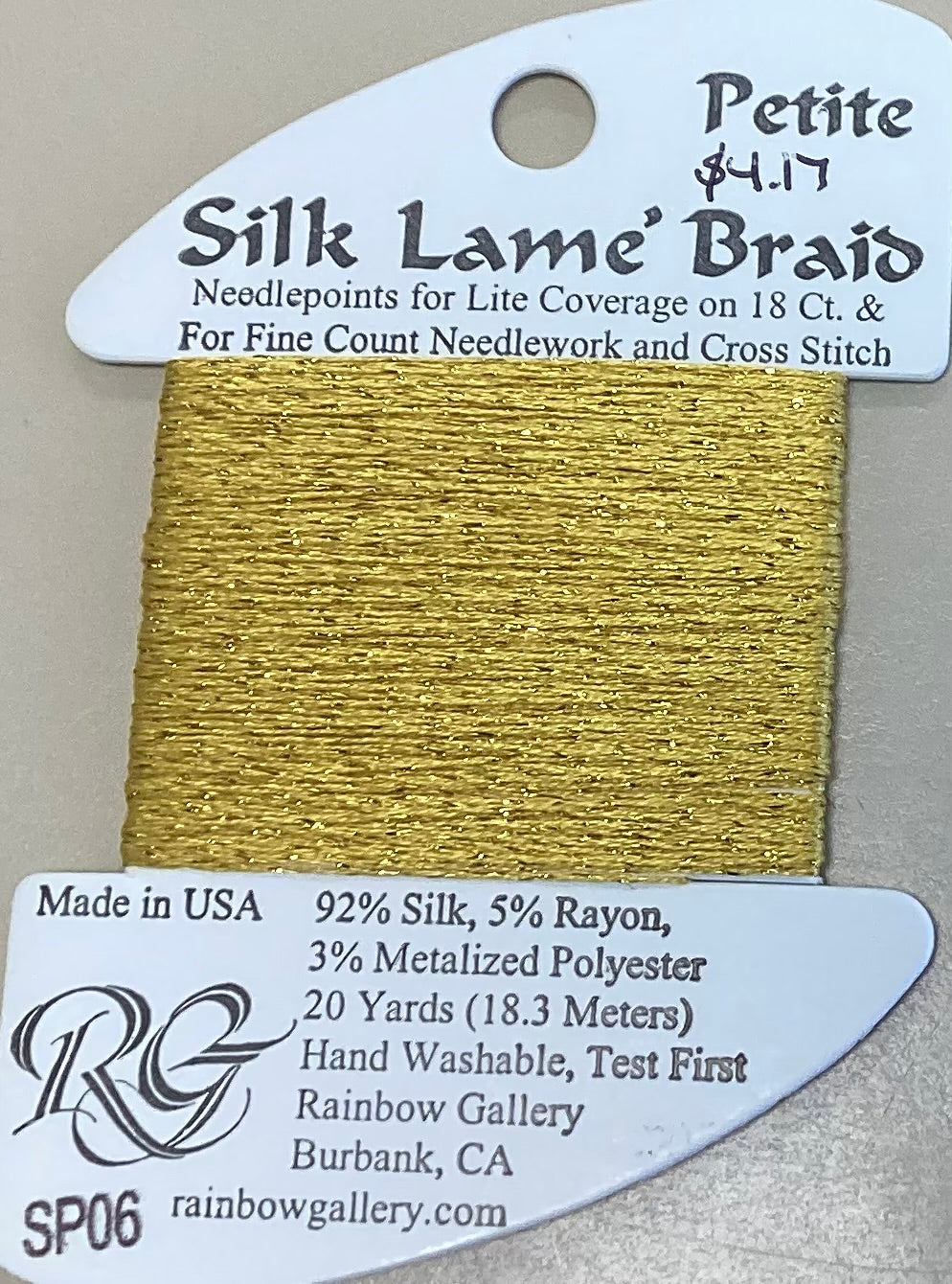 Rainbow Gallery: Petite Silk Lame’ Braid