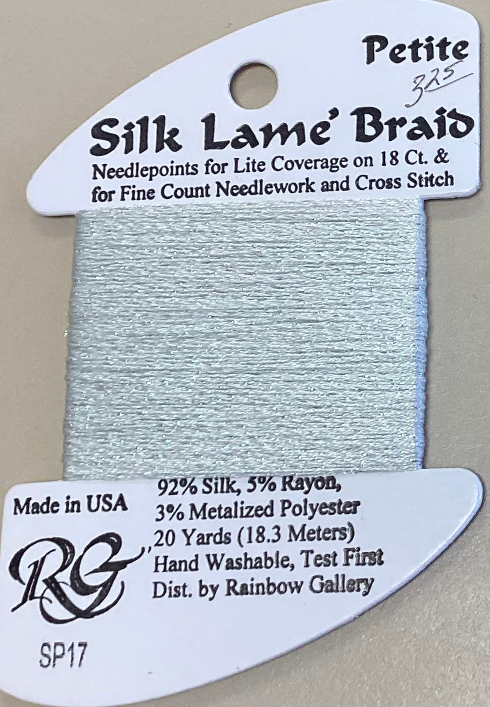 Rainbow Gallery: Petite Silk Lame’ Braid